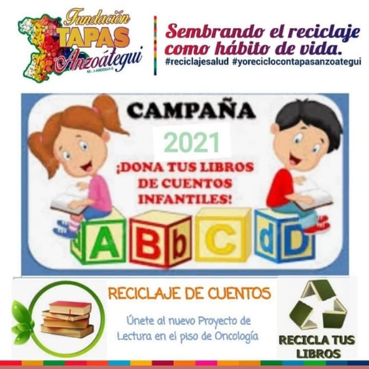 Tapas Anzoátegui inició campaña de reciclaje de cuentos para niños con&nbsp;cáncer