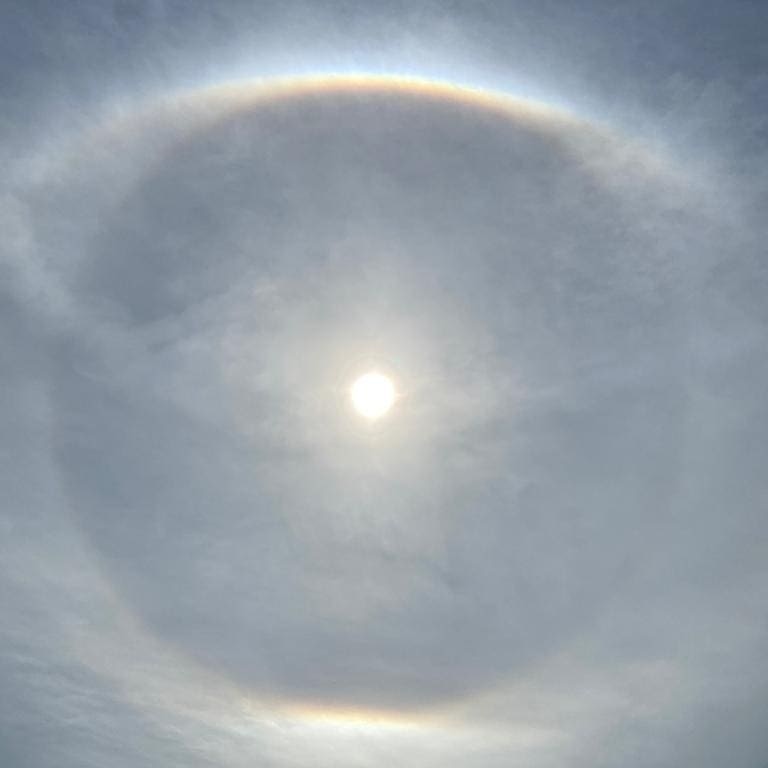 Halo solar en cielo anzoatiguense, ¿Lo&nbsp;viste?