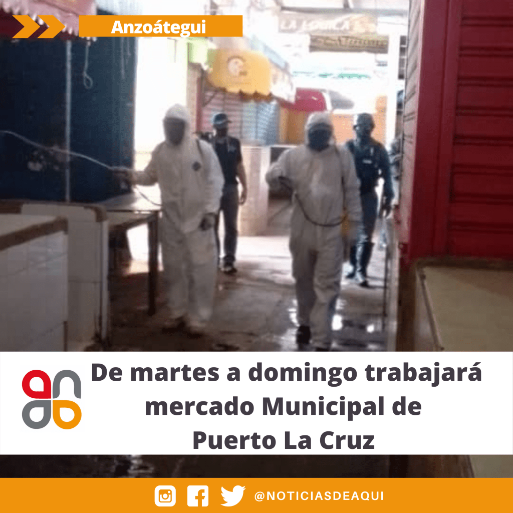 Mercado Municipal de Puerto La Cruz abrirá seis días en semana&nbsp;flexible