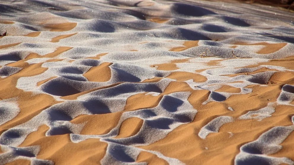 Nieve en el&nbsp;Sáhara