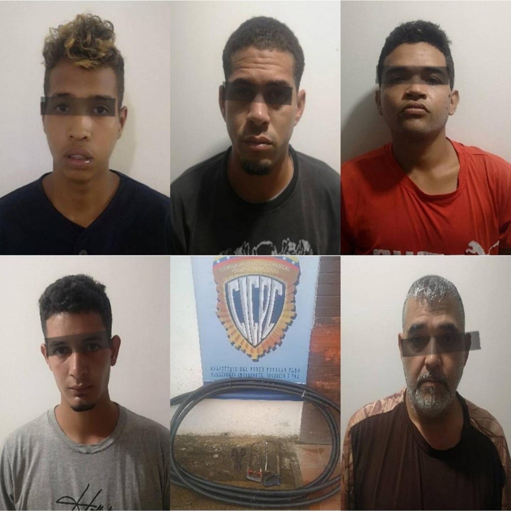 Detenidos cinco hombres por hurto de material estratégico de Cantv en El&nbsp;Tigre