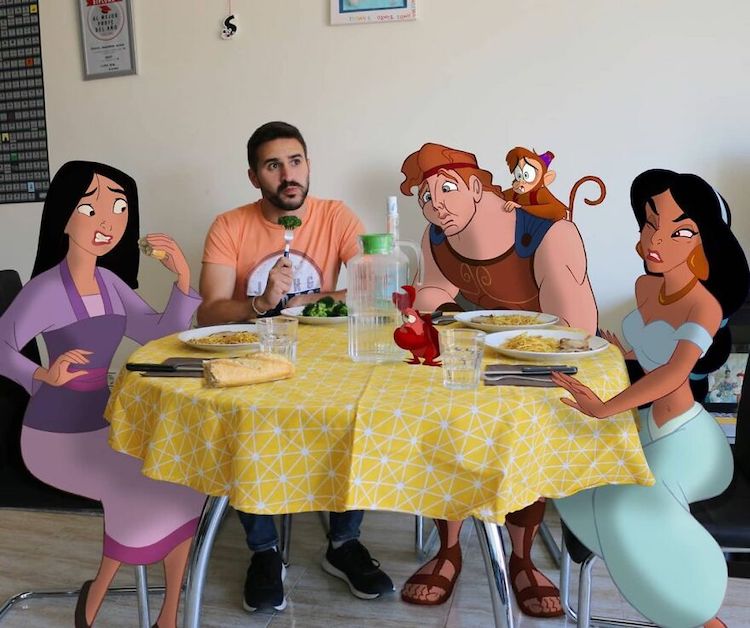 Profesor usa Photoshop para crear ingeniosas imágenes con personajes de&nbsp;Disney