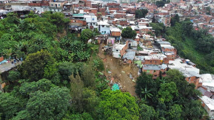Lluvias generaron el colapso de 25 viviendas en&nbsp;Caracas