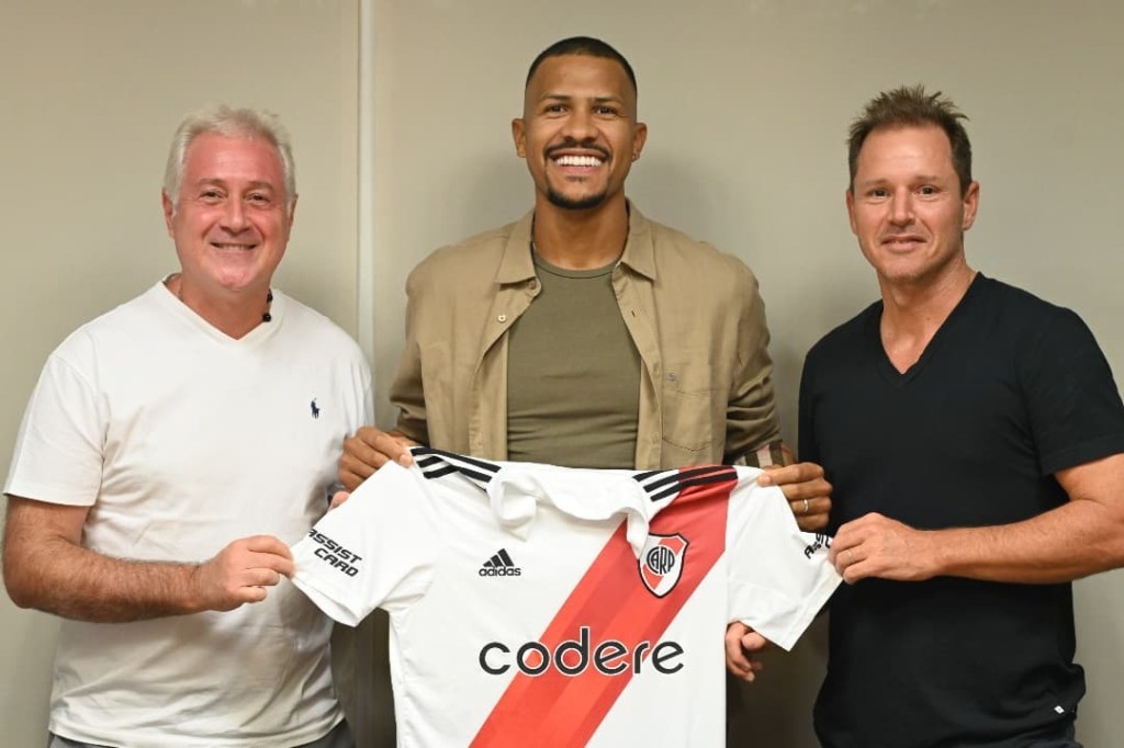 Salomón Rondón fue presentado en River y tuvo su primera práctica con el&nbsp;equipo