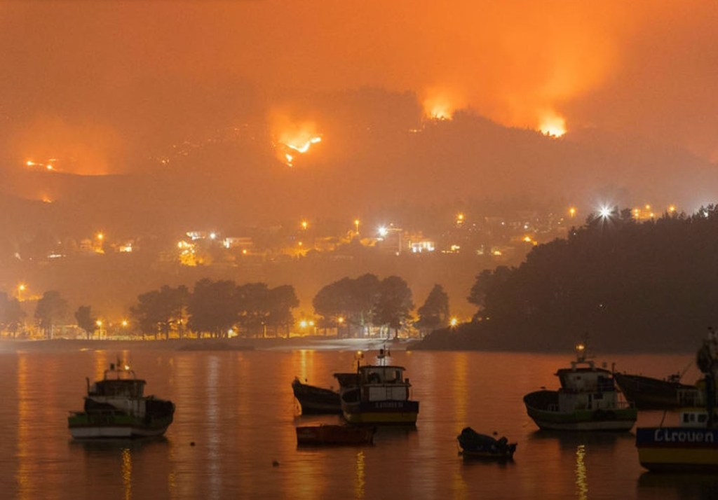 Incendios en Chile: 24 muertos, 26 heridos graves, 10 detenidos, 260 focos&nbsp;activos