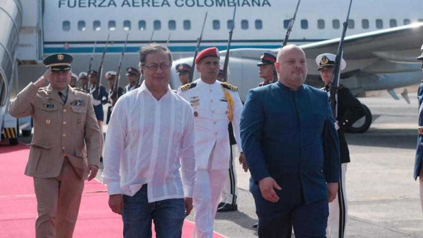 Petro arribó a Venezuela para reunirse con&nbsp;Maduro