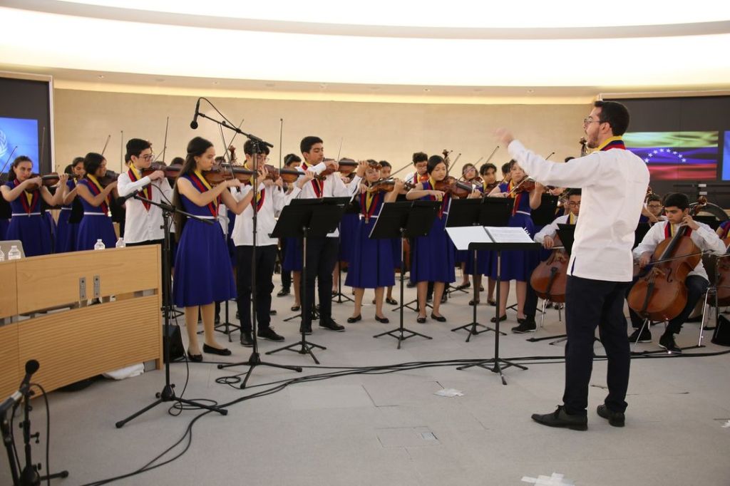 La Sinfónica Nacional Infantil de Venezuela ofreció un concierto en la sede de la ONU en&nbsp;Suiza