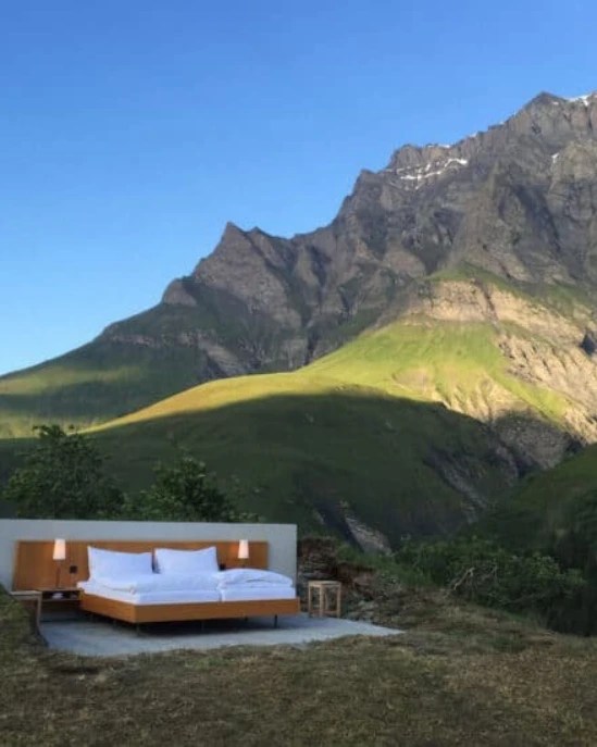 Un hotel sin paredes ni techos en Los Alpes&nbsp;suizos