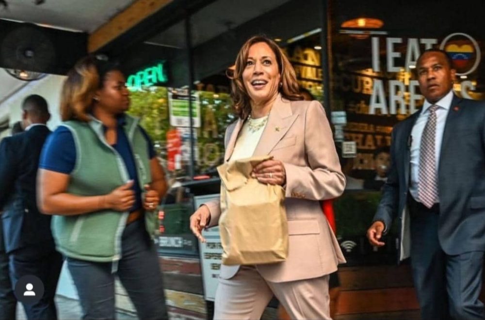 Es viral: Vicepresidenta de Estados Unidos fue a Miami a comer arepa&nbsp;venezolana