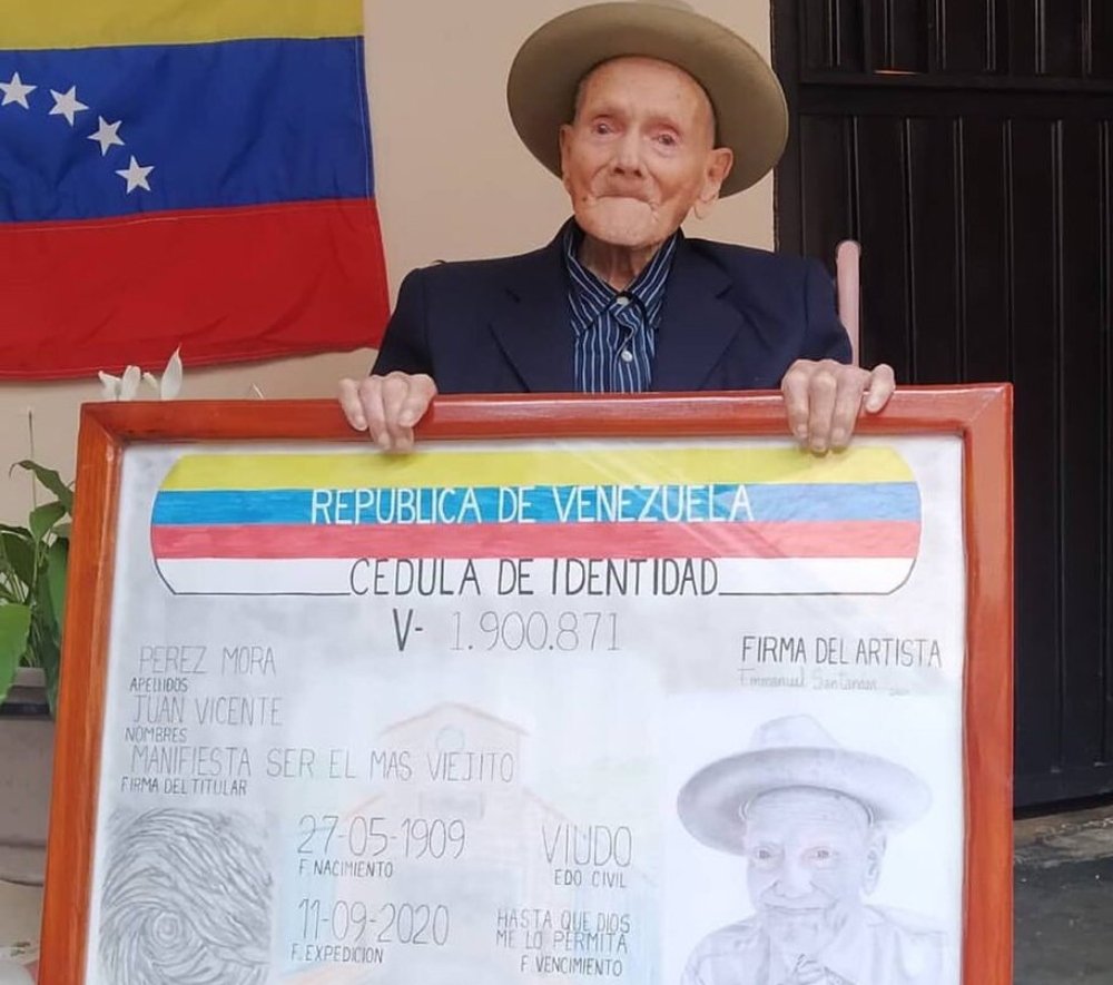 El hombre más longevo del mundo es venezolano y cumple 114&nbsp;años