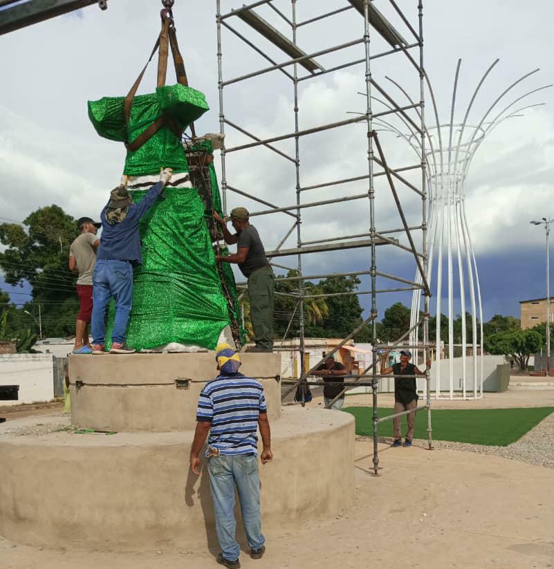 El 15 de agosto será develada la escultura de la Virgen en la plaza Nuestra Señora de la Soledad en Ciudad&nbsp;Orinoco