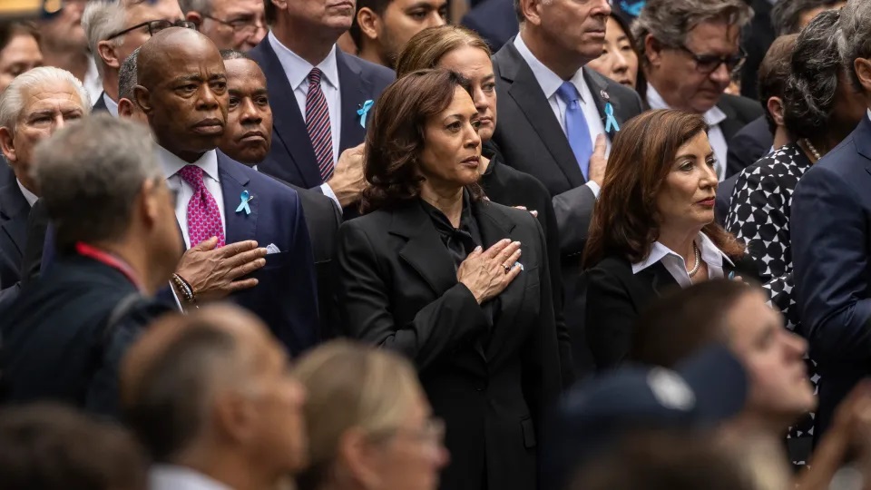 Kamala Harris y alcalde de NY presidieron los actos del&nbsp;11-S