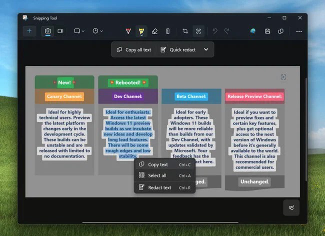 Entérese! Nueva función de Windows permitirá captar textos de las capturas de&nbsp;pantalla