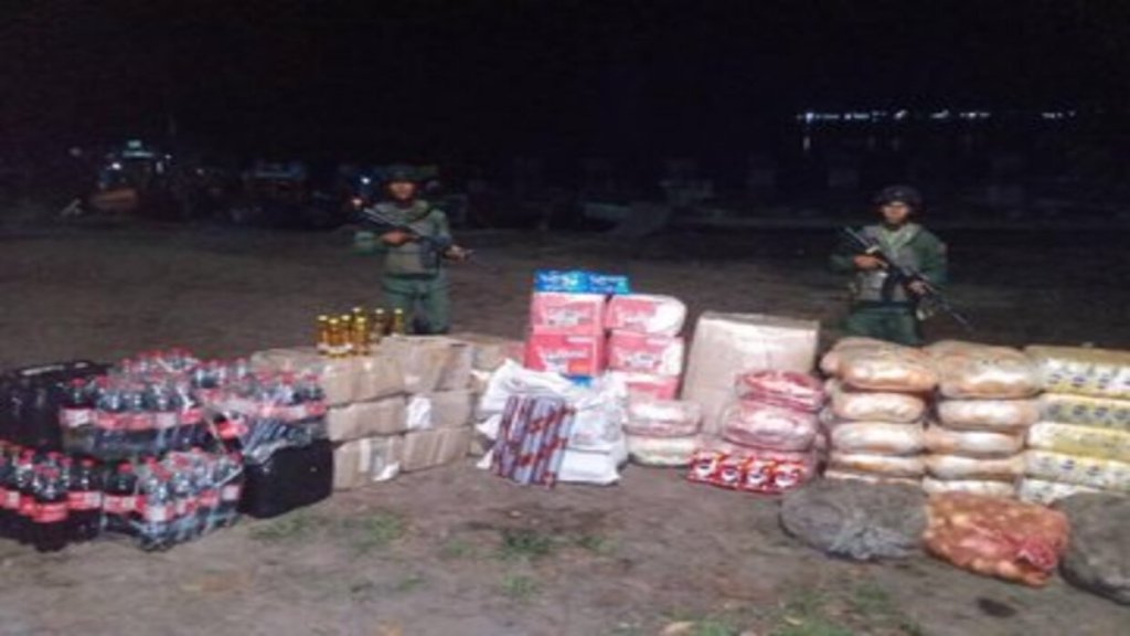 FANB  incauta tonelada y media de «alimentos secos» de contrabando en&nbsp;Amazonas