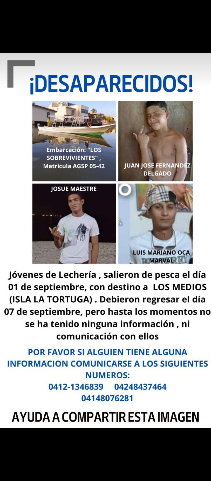 Reportan desaparición de tres pescadores en&nbsp;Anzoátegui