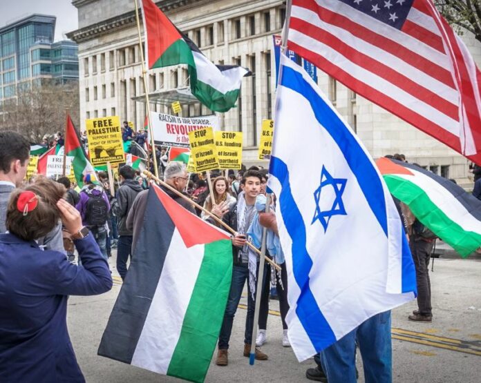 Israelitas y palestinos se enfrentaron también en Estados&nbsp;Unidos