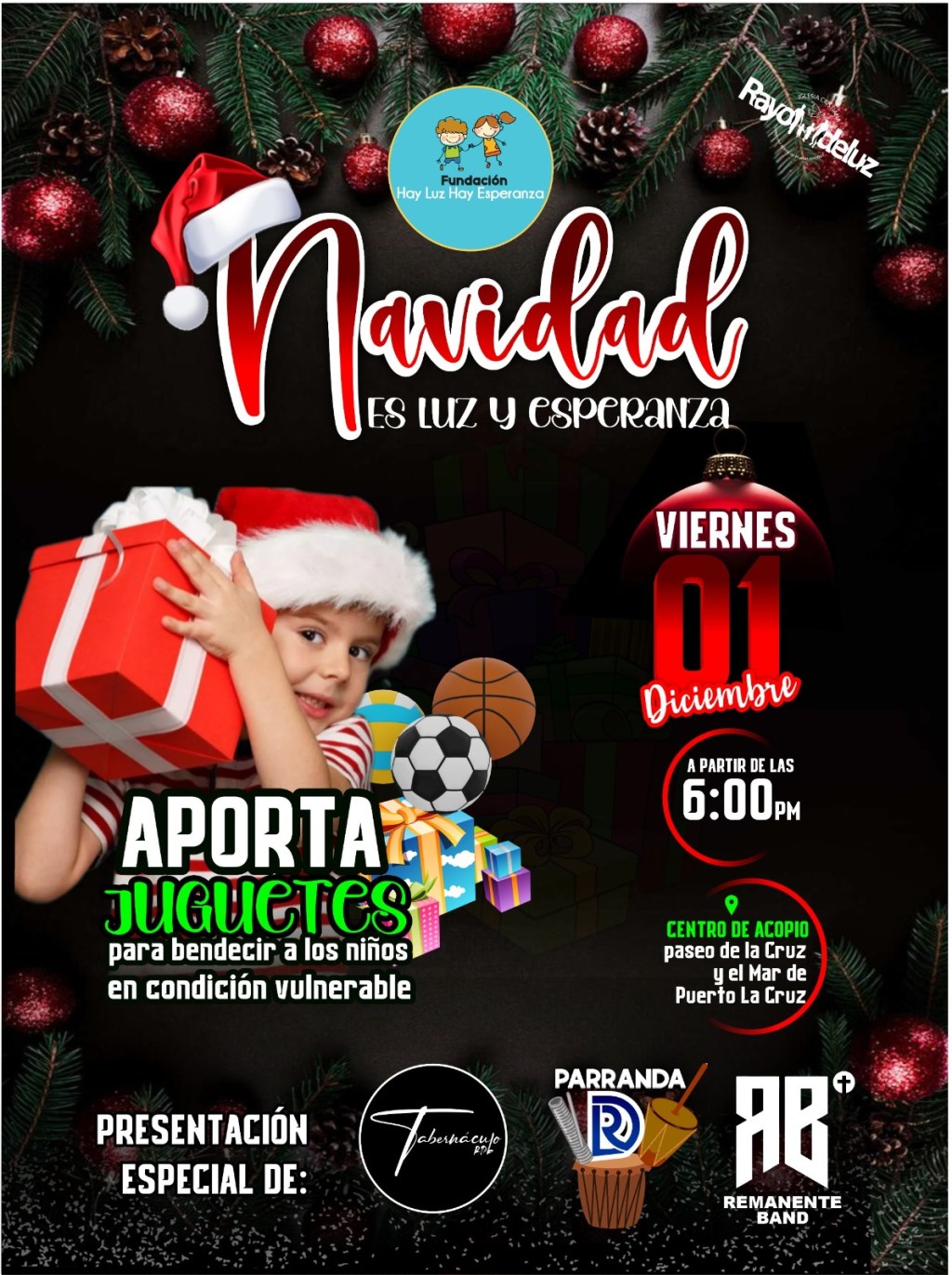 Fundación Hay Luz Hay Esperanza recolectará juguetes y alimentos para niños de bajos&nbsp;recursos