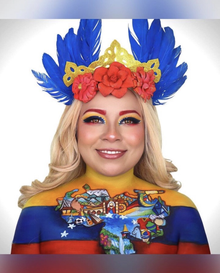 [Vídeo] Artista salvadoreña rinde homenaje a Venezuela con maquillajes&nbsp;artísticos