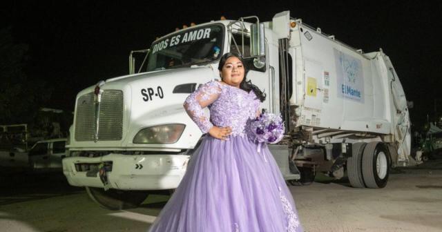 Quinceañera celebró haciendo una sesión de fotos junto al camión de trabajo de su&nbsp;papá