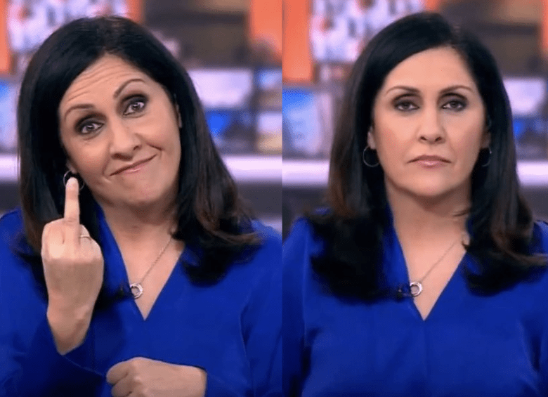 Presentadora de la BBC es captada enseñando el dedo corazón en directo&nbsp;[Vídeo]