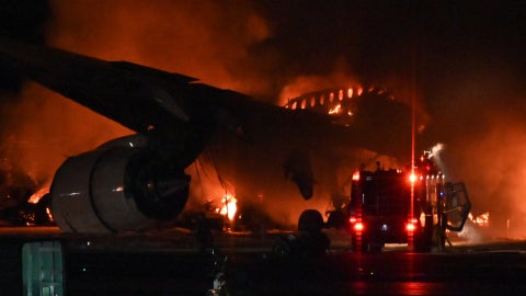 5 miembros de la Guardia Costera japonesa muertos y el capitán herido en el accidente de avión en el aeropuerto de&nbsp;Tokio