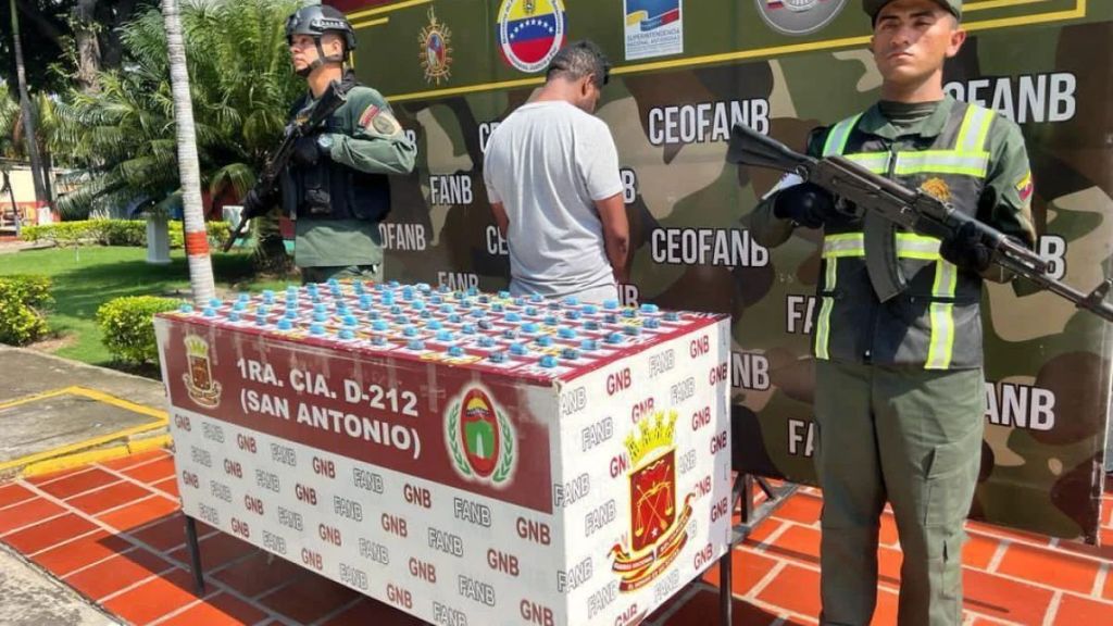 GNB capturó a hombre que transportaba 93 dediles de&nbsp;cocaína