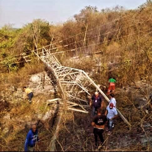 Sin electricidad comunidades de la zona rural del municipio Bolívar tras caída de&nbsp;torre
