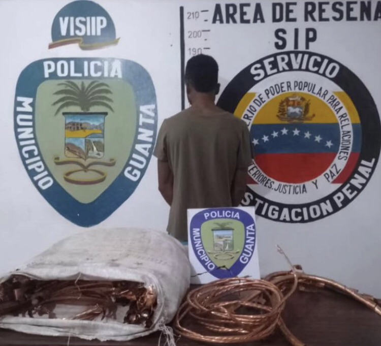 Capturado un sujeto en Guanta por presunto hurto de material&nbsp;estratégico