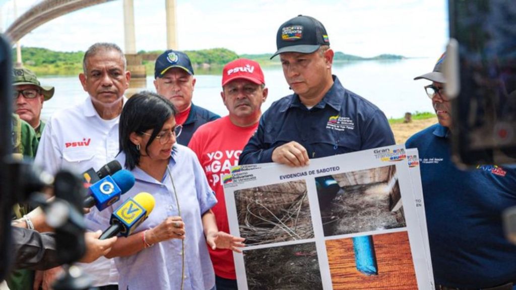 Vicepresidenta Rodríguez denuncia plan  para derribar puente&nbsp;Angostura