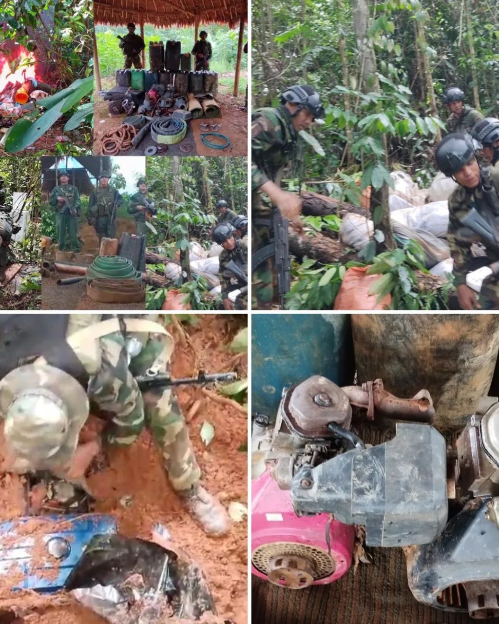 Militares de Venezuela destruyen un campamento dedicado a la minería ilegal en la&nbsp;Amazonía