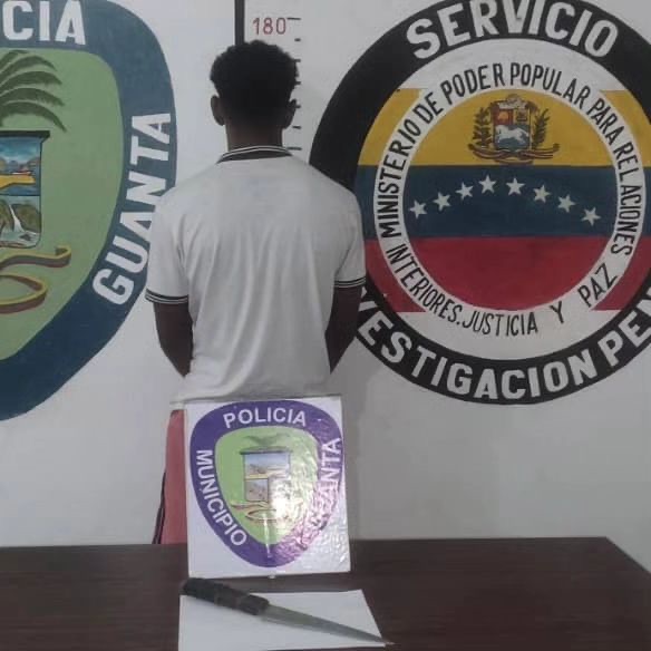 Capturado sujeto por robo con arma blanca en&nbsp;Guanta