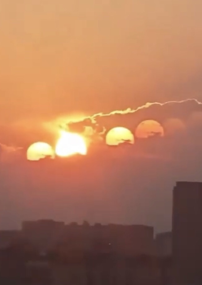Siete soles iluminan el cielo en&nbsp;China