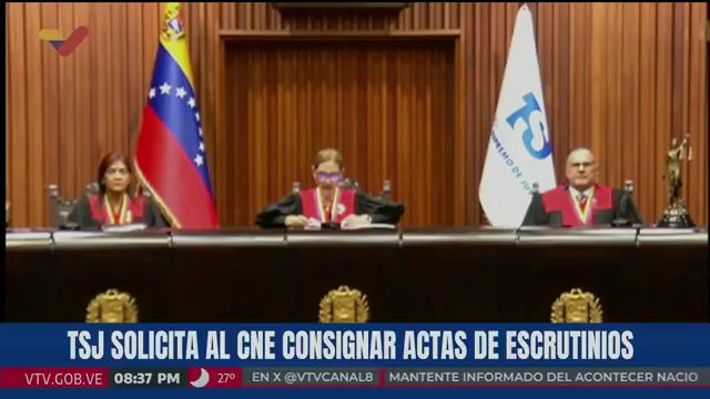 TSJ ordena al CNE consignar actas de escrutinio y de totalización de las&nbsp;elecciones