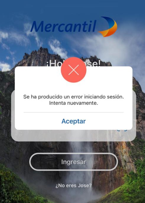 Reportan «falla» para acceder al Banco&nbsp;Mercantil
