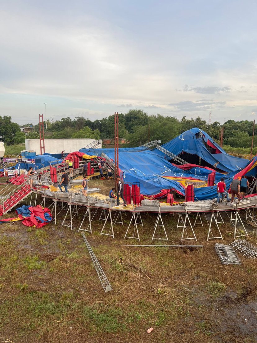 Fuertes vientos y precipitaciones en San Mateo afectan vivienda y derriban el Circo Hermano&nbsp;Ayala&nbsp;