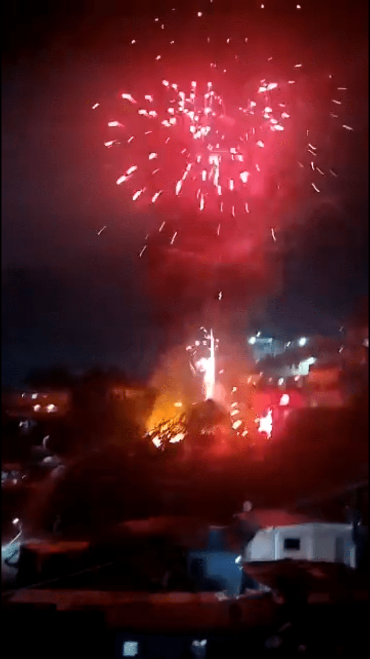 Explosión en fábrica de cohetes iluminó la noche en Los&nbsp;Teques