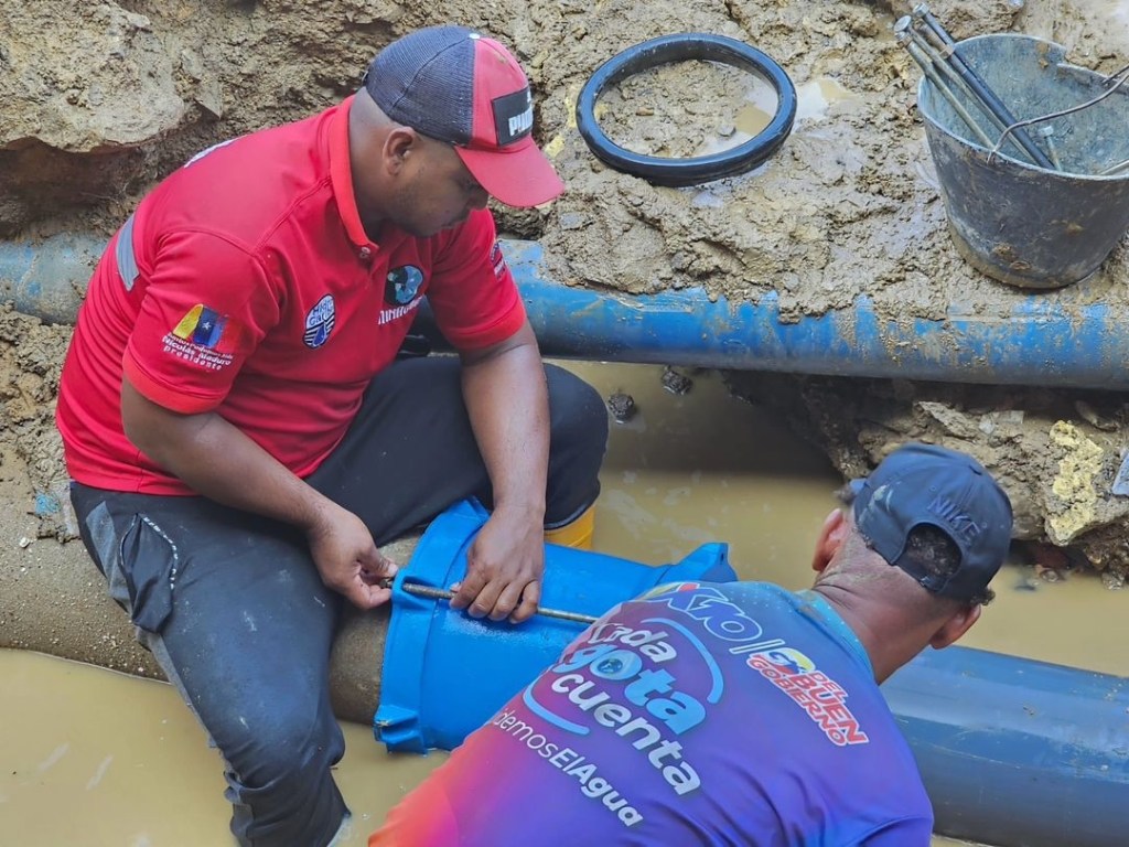 HidroCaribe culmina reparaciones en tubería de agua potable en Puerto La&nbsp;Cruz