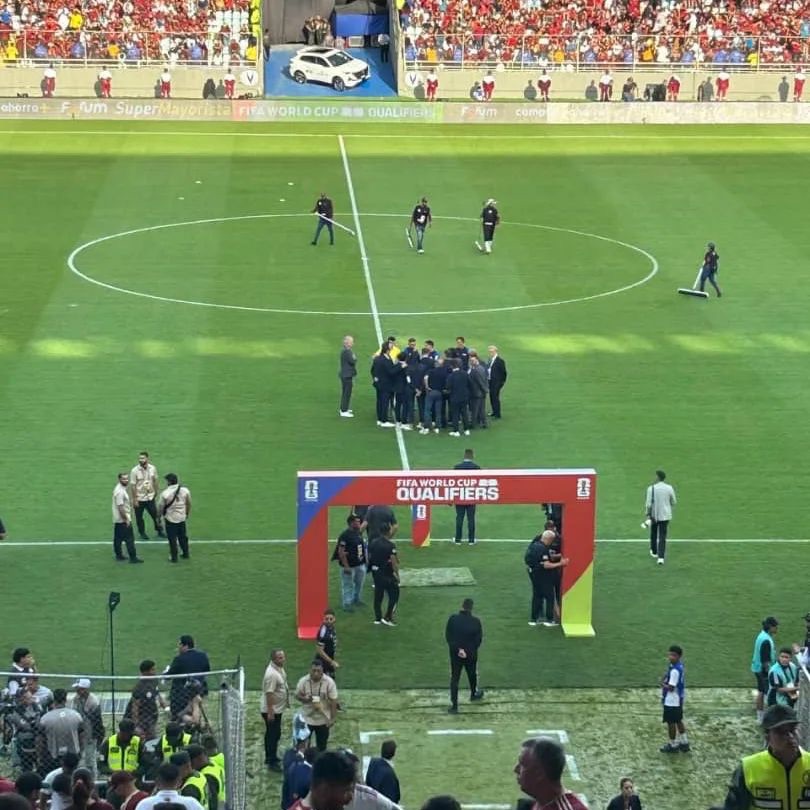 Juego Venezuela- Argentina se retrasó por&nbsp;lluvia