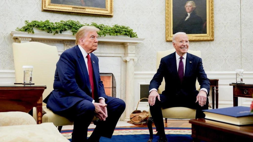 Joe Biden recibie a Donald Trump en la Casa&nbsp;Blanca&nbsp;