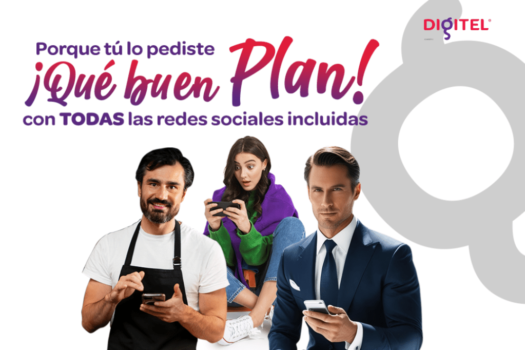 Digitel incluye todas las redes sociales en sus Planes Inteligente&nbsp;Plus