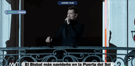 David Bisbal deleita a la Puerta de Sol al ritmo de “Mi burrito&nbsp;Sabanero”