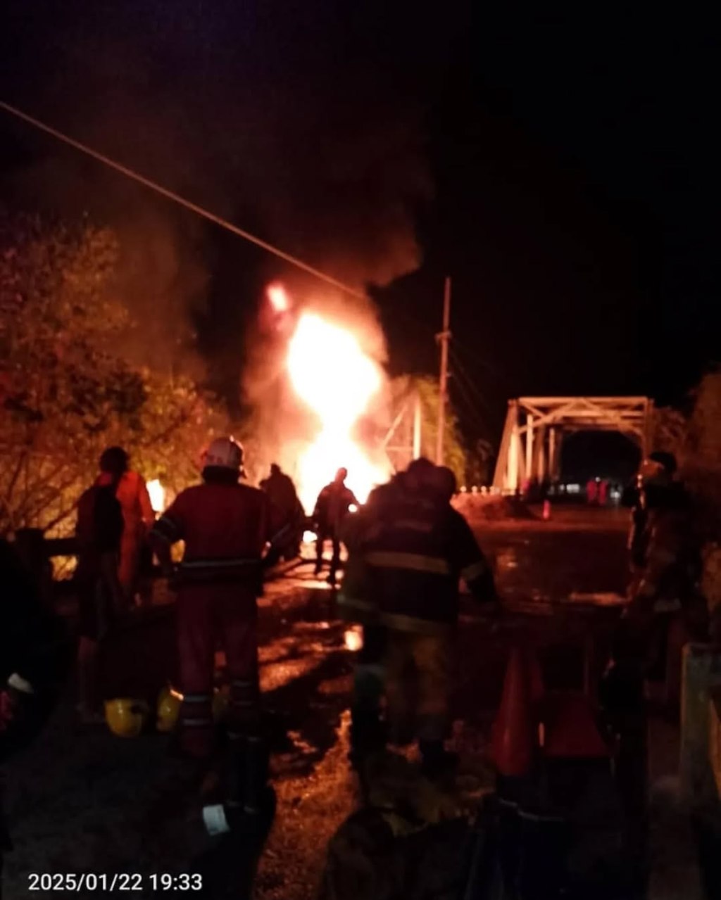 Se registra un incendio en el Puente de&nbsp;Naricual