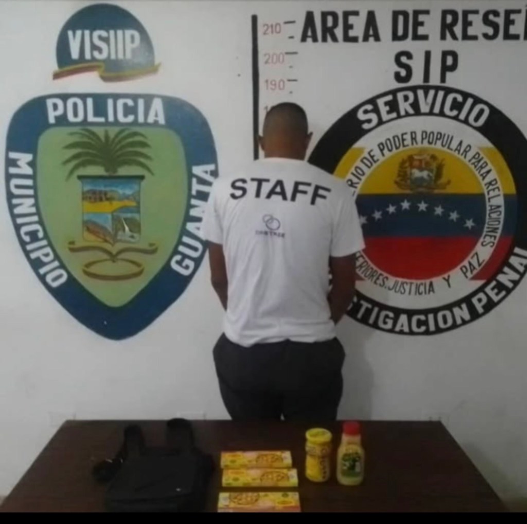 Aprehendido sujeto en Guanta por hurto en un establecimiento&nbsp;comercial&nbsp;