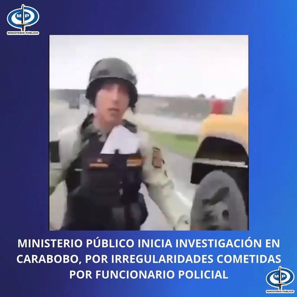 Fiscalía abrió Investigación contra policía en Carabobo que despojó de sus documentos a un&nbsp;gandolero