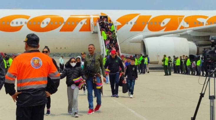 Llegan 315 migrantes en un vuelo de repatriación desde&nbsp;México