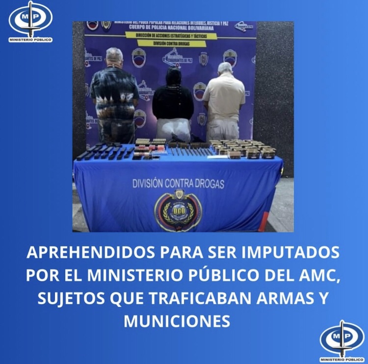 Aprehendidos para ser imputados por el MP sujetos que se dedicaban al tráfico de armas y municiones&nbsp;