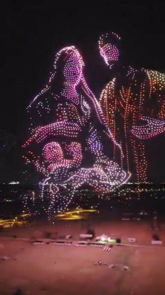 Espectáculo con 5.000 drones iluminó el cielo de Texas recreando el nacimiento de&nbsp;Jesús