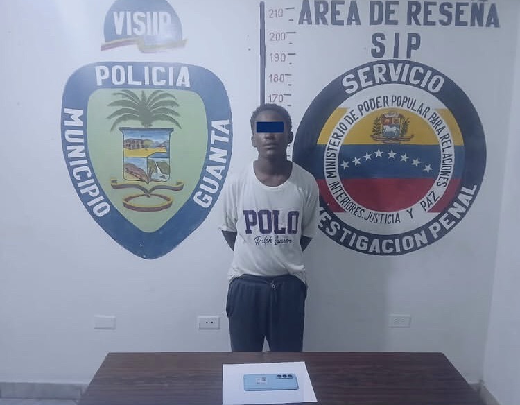 Aprehendido un sujeto por el robo de un teléfono en&nbsp;Guanta&nbsp;