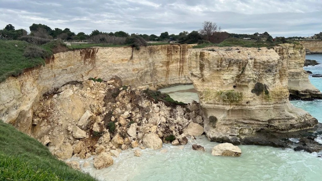 Colapsó el icónico “Arco de los Enamorados” en el sur de Italia en San&nbsp;Valentin&nbsp;