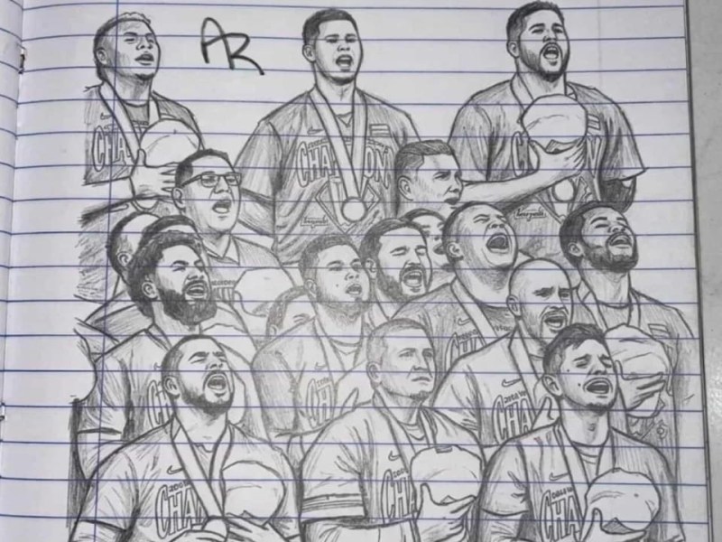 Joven venezolano rindió homenaje a nuestros campeones del clásico Mundial con «lápiz y&nbsp;papel»